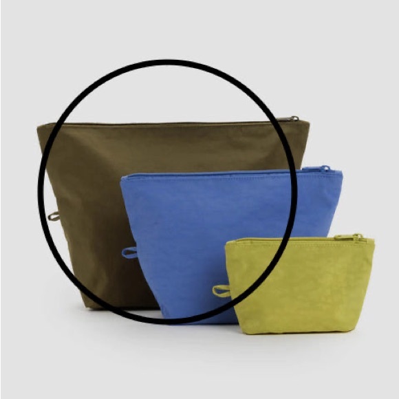 NWOT Baggu Large Go Pouch - Seaweed (Tide Pool) - Picture 2 of 5